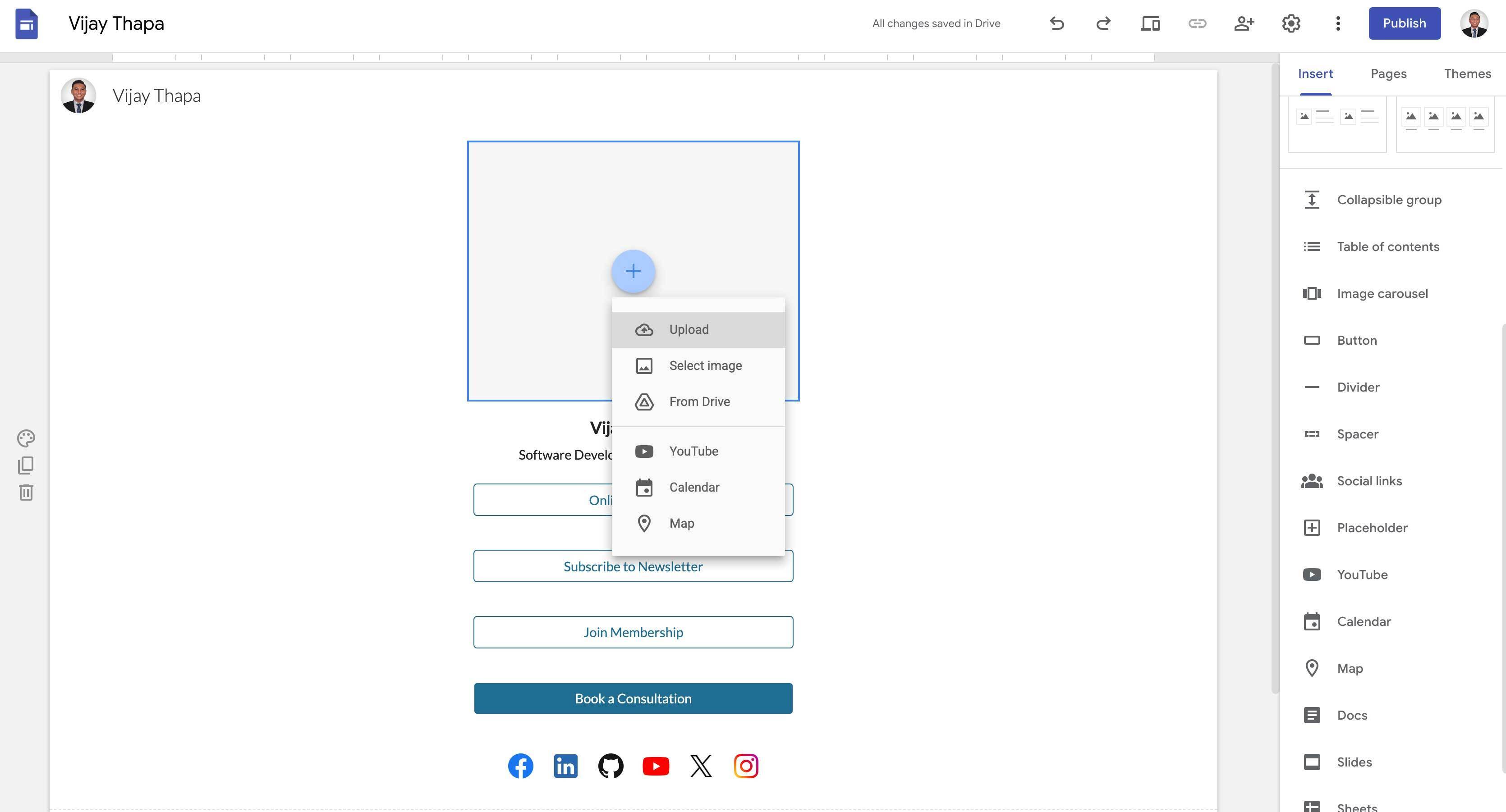 Uploading Main Profile Logo/Image