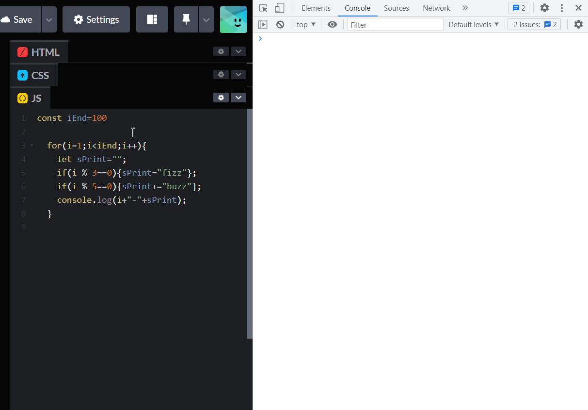 Fizzbuss JavaScript demo