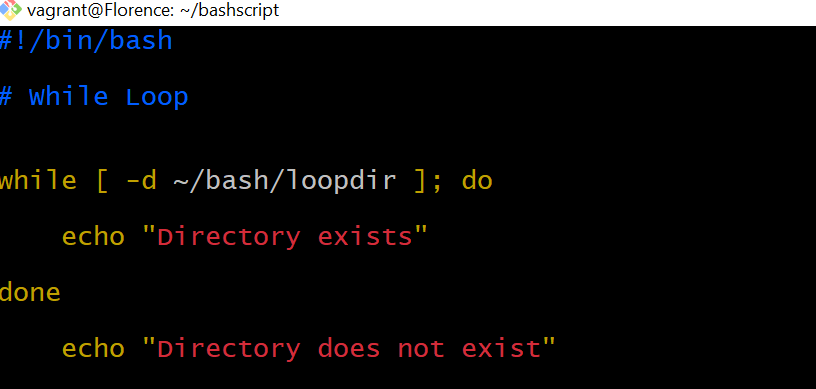 Snippet of the While Loop