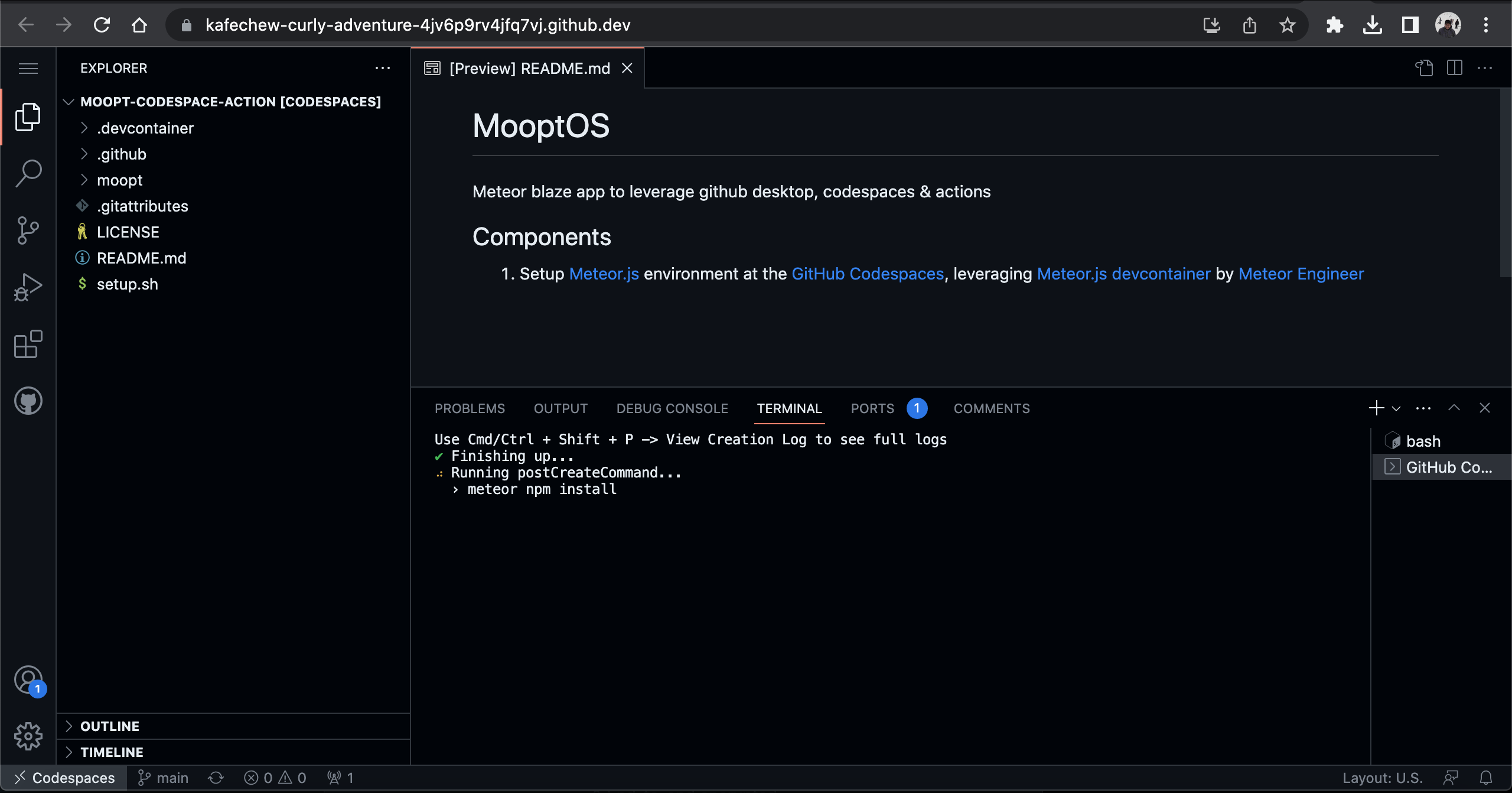 Meteorjs environment auto setup 1