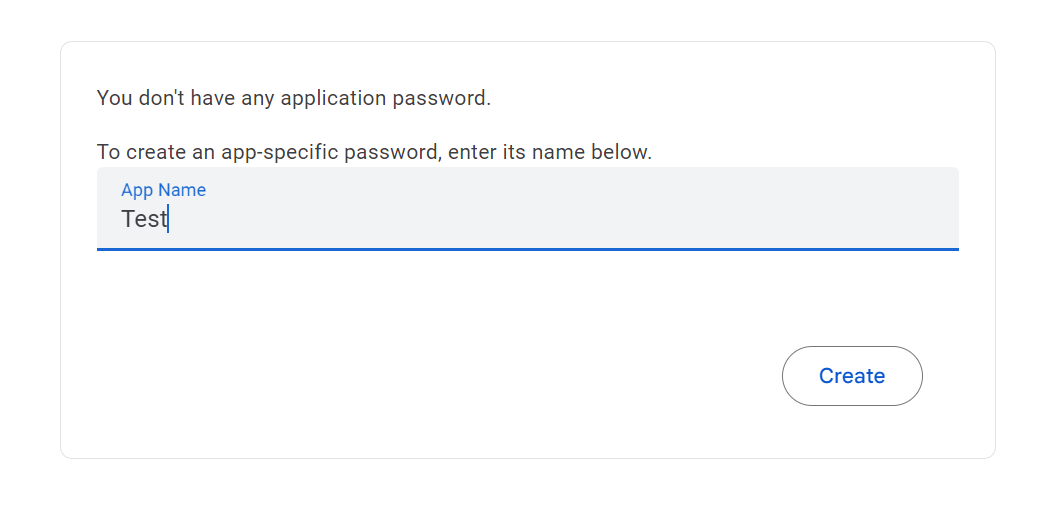 New application code creation