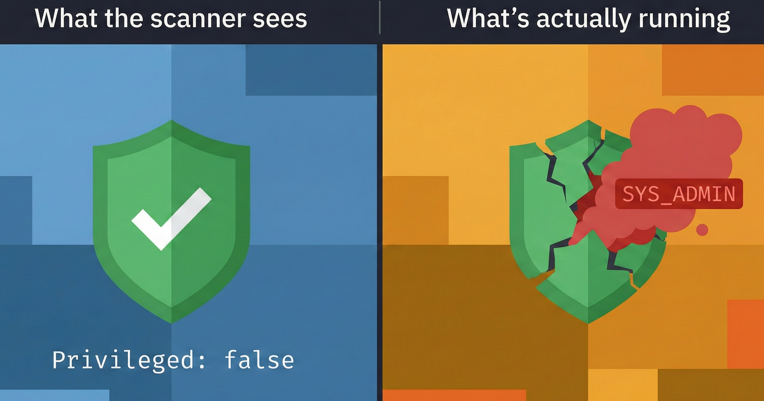CAP_SYS_ADMIN 감사 격차 일러스트