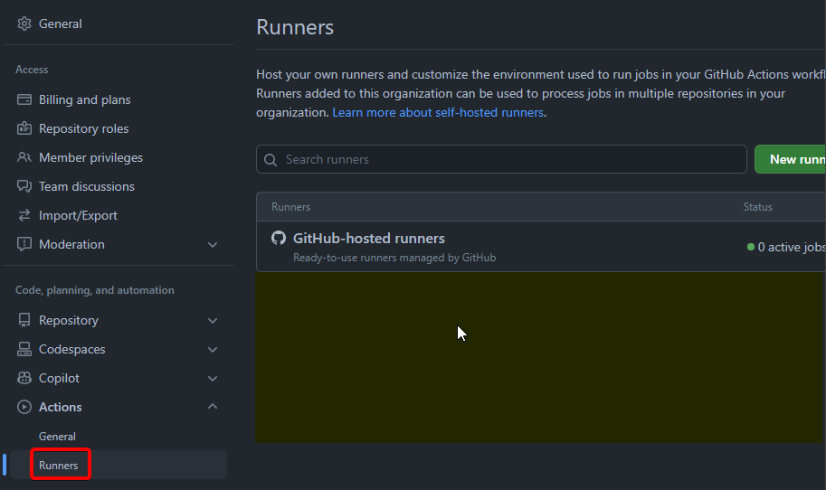 Github-Organization-Level-Self-hosted-Runners