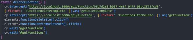 Código após fazer um delete