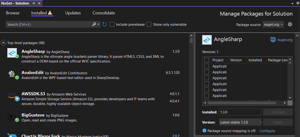 Manage NuGets for Entire Solution