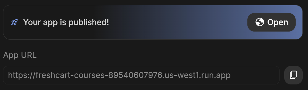 應用程式已發布