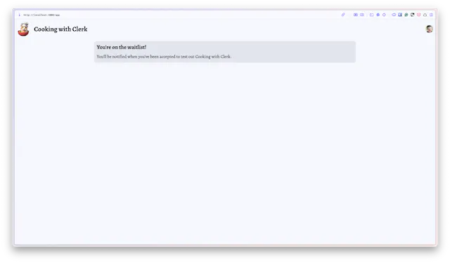 Cooking with Clerk waitlist