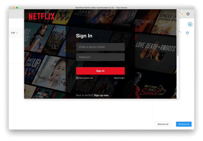 Launch MovPilot Netflix Video Downloader