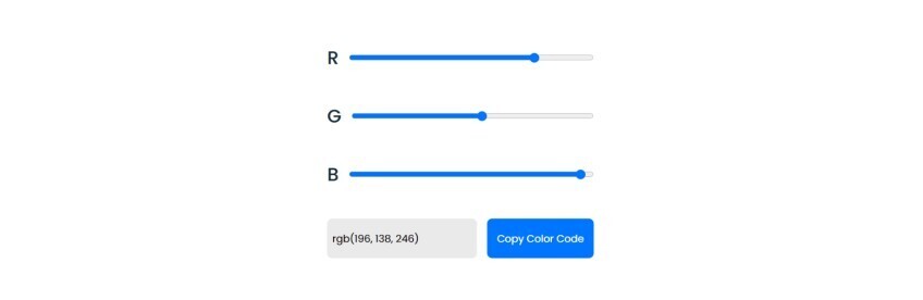 RGB 顏色滑桿 JavaScript