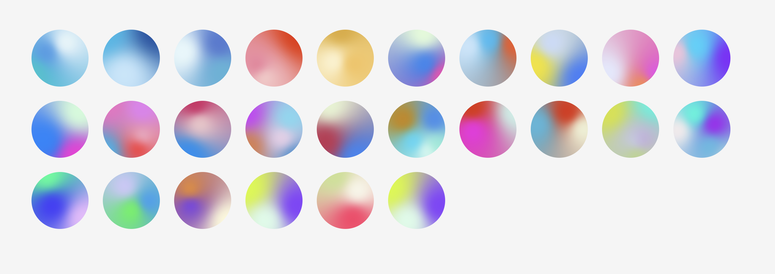 twenty-six mesh gradients