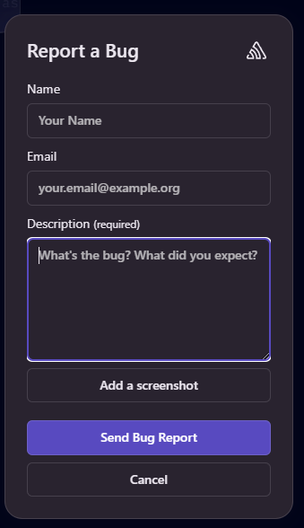 Sentry popup