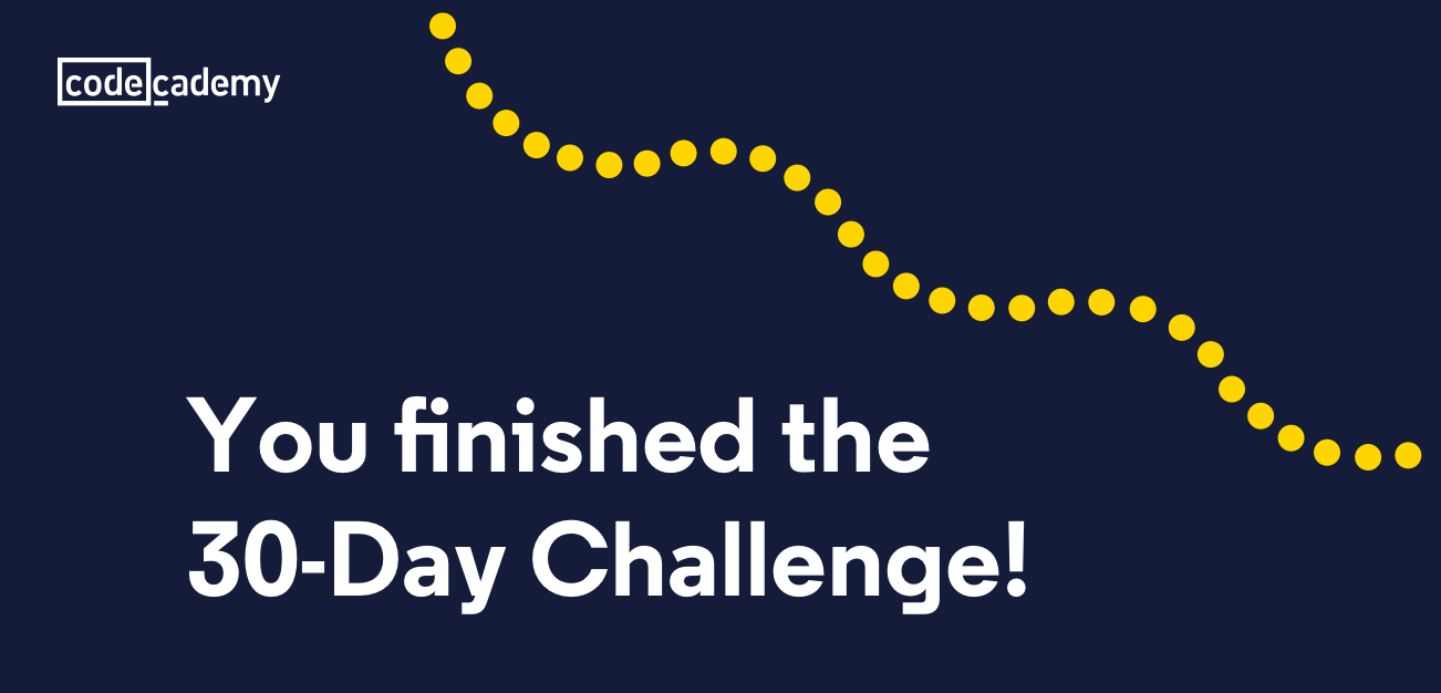 30-Day Challenge on Codecademy