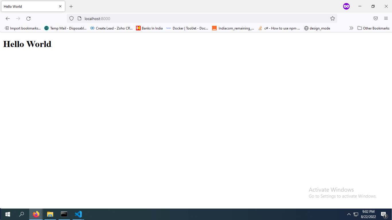 Django's Index Page Loading Image
