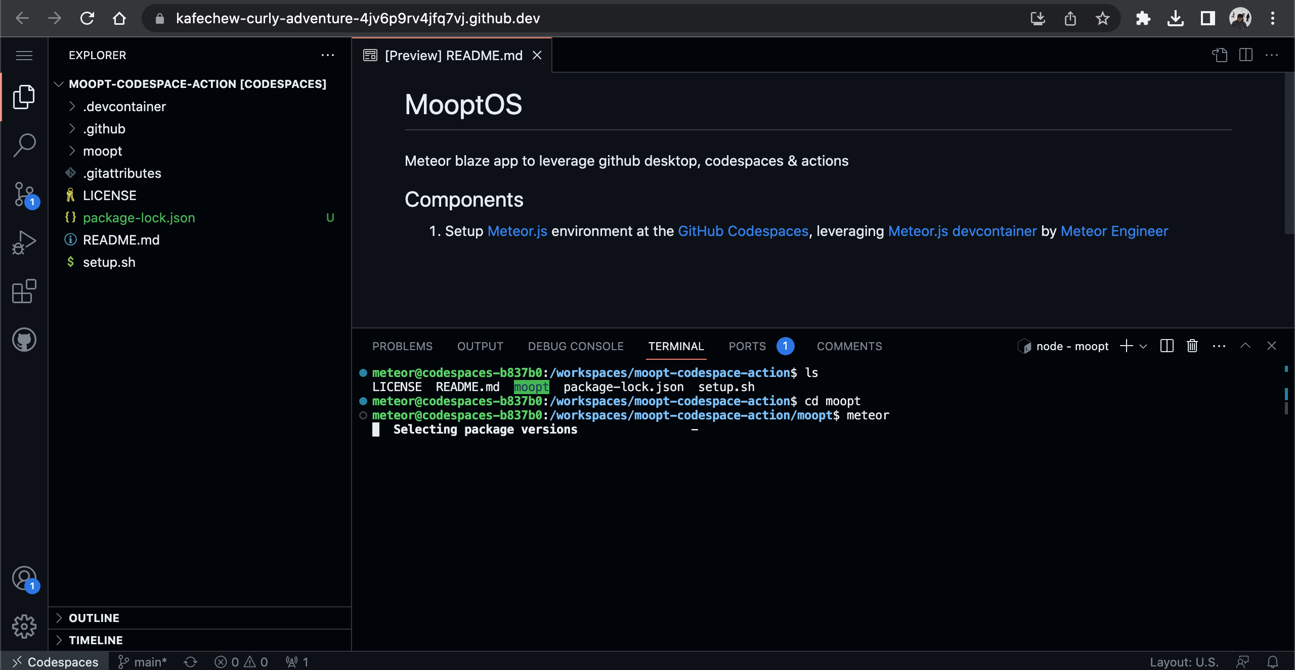 Meteorjs environment auto setup 1