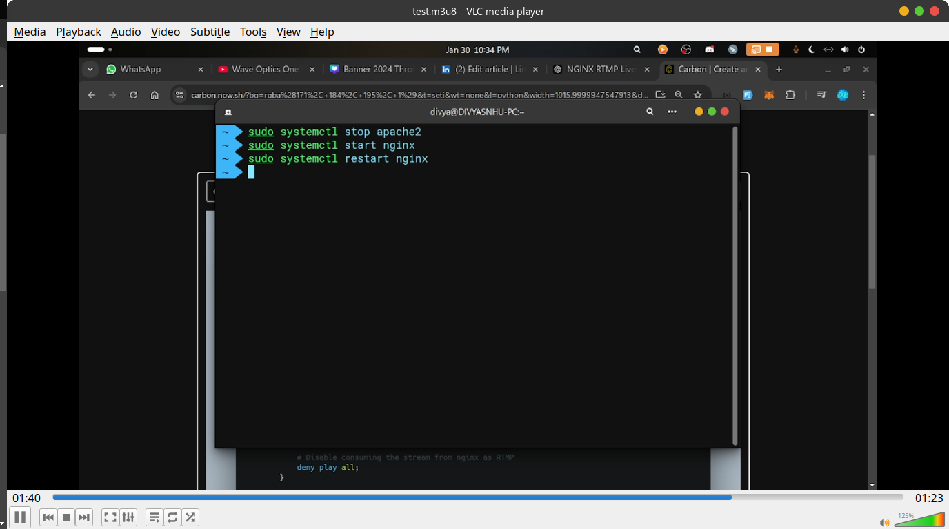 VLC Playing live stream