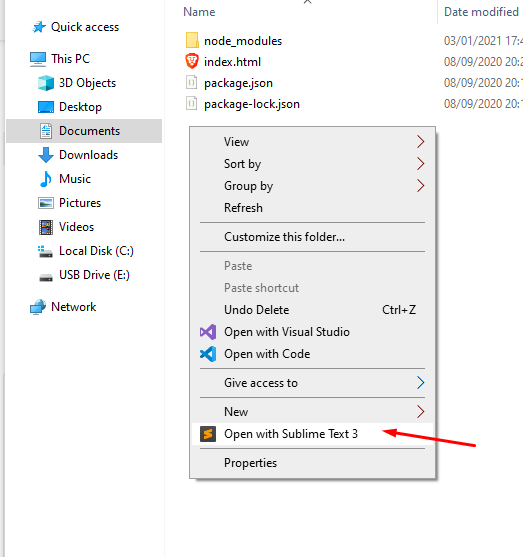 Bottom position of new context menu item