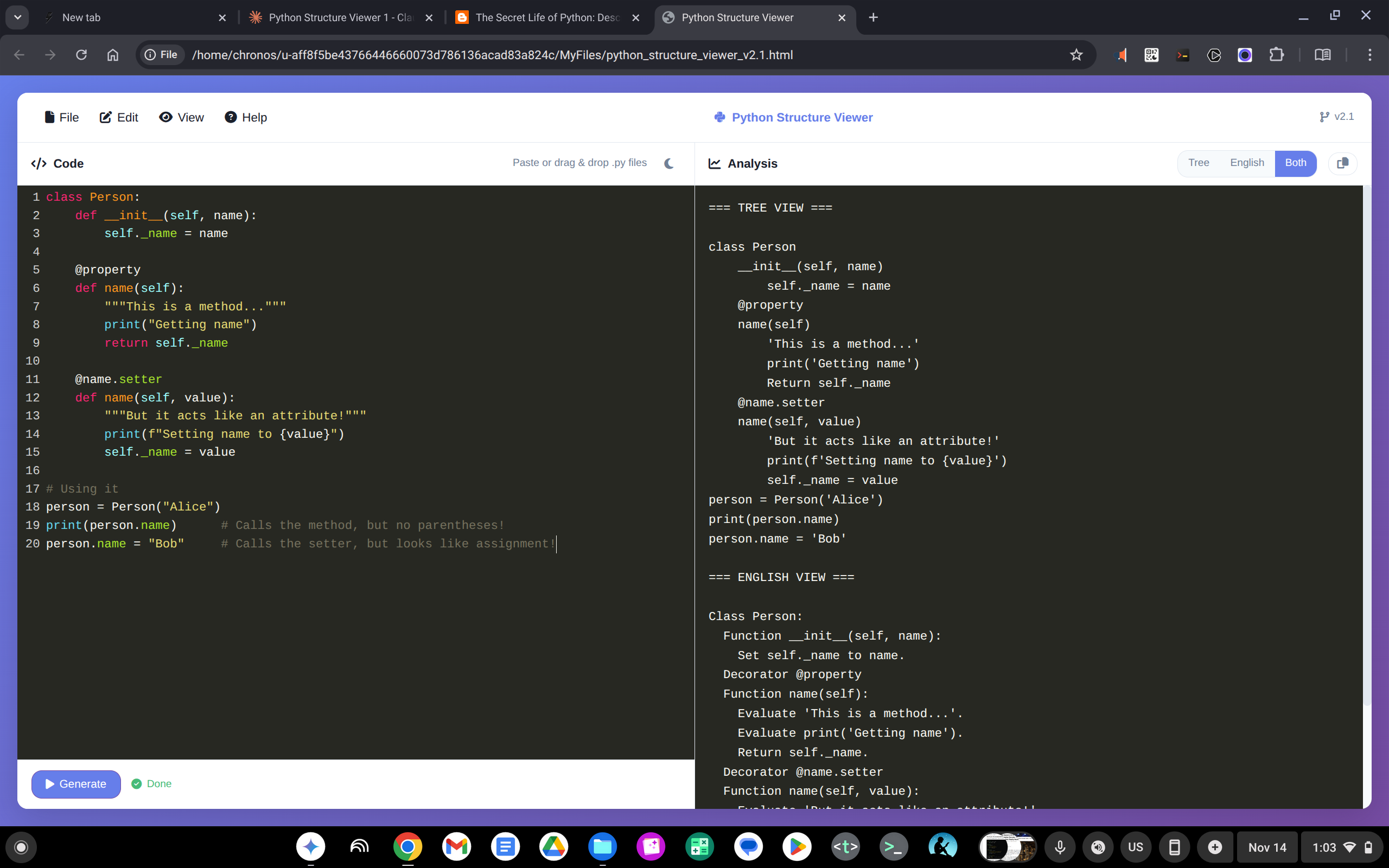 Python Structure Viewer
