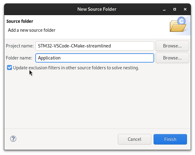Create Application source folder