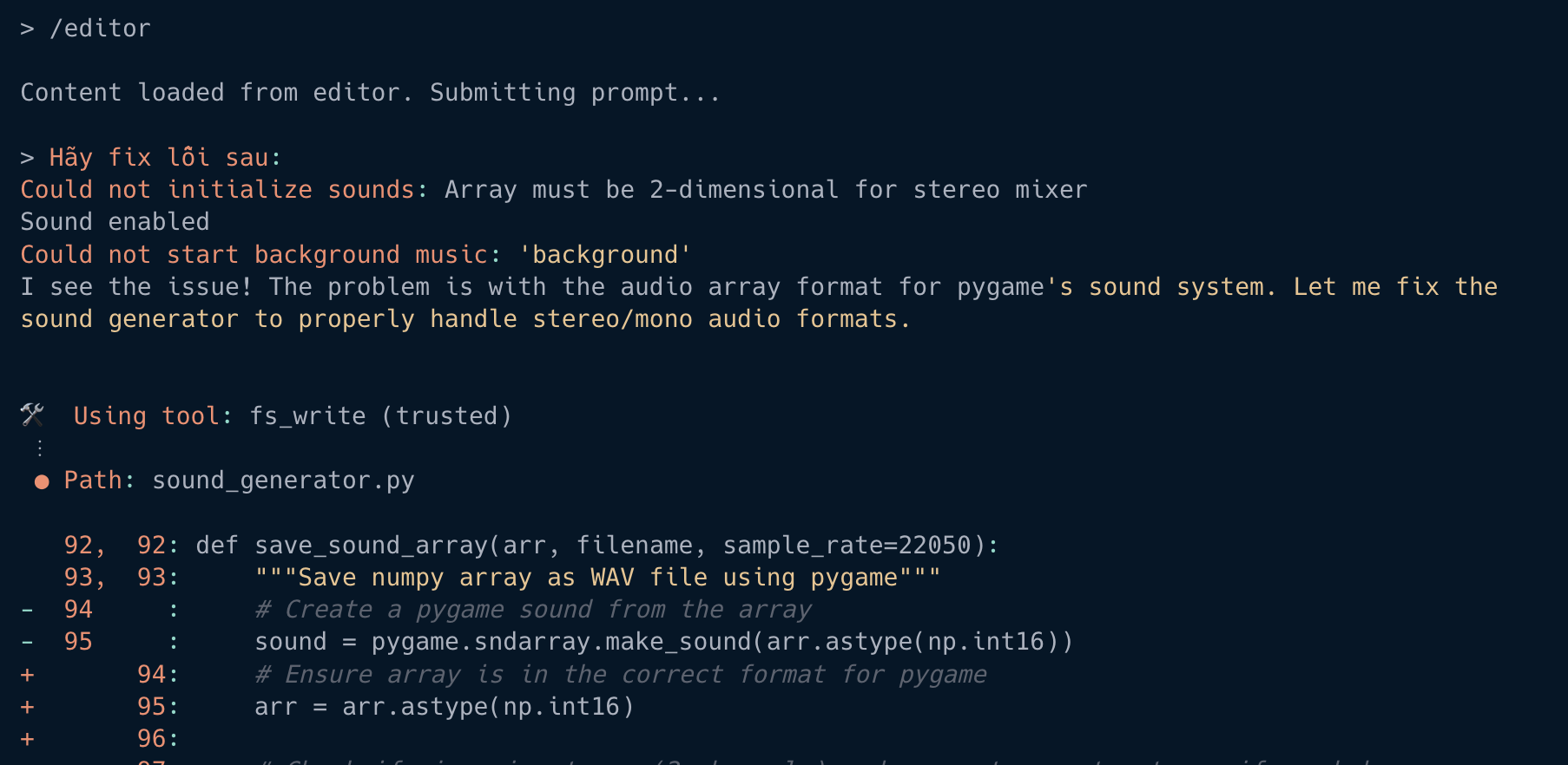 fix sound