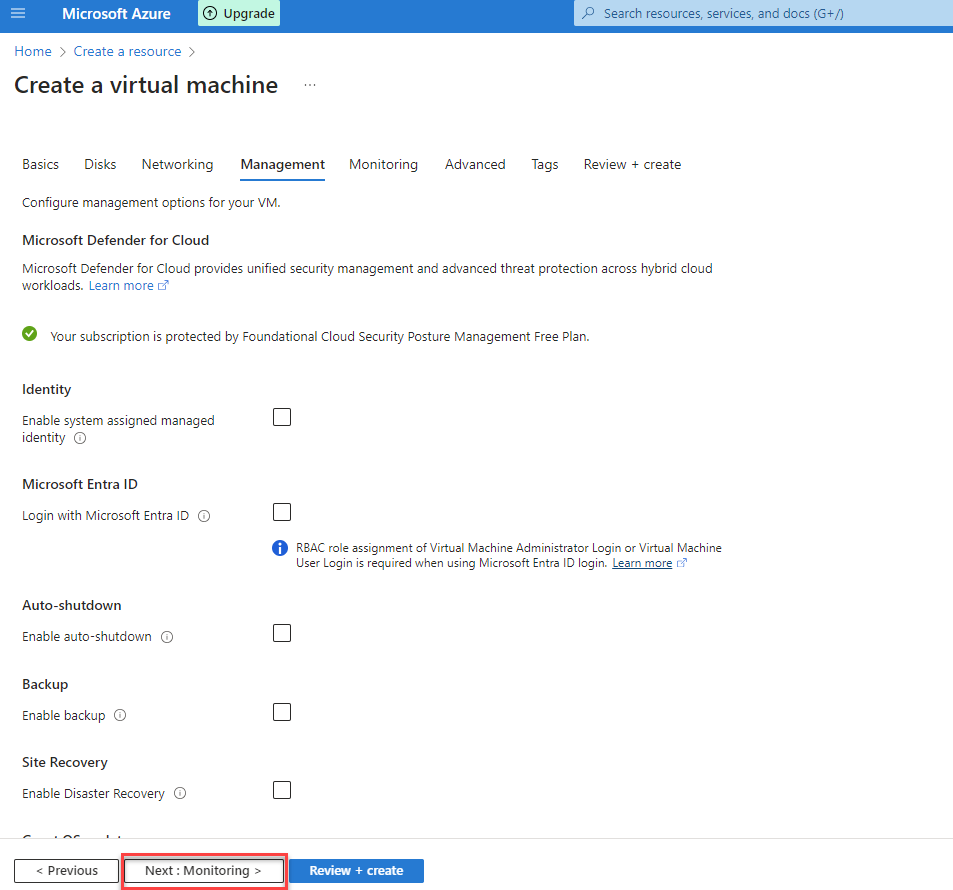 Creating and Azure VM