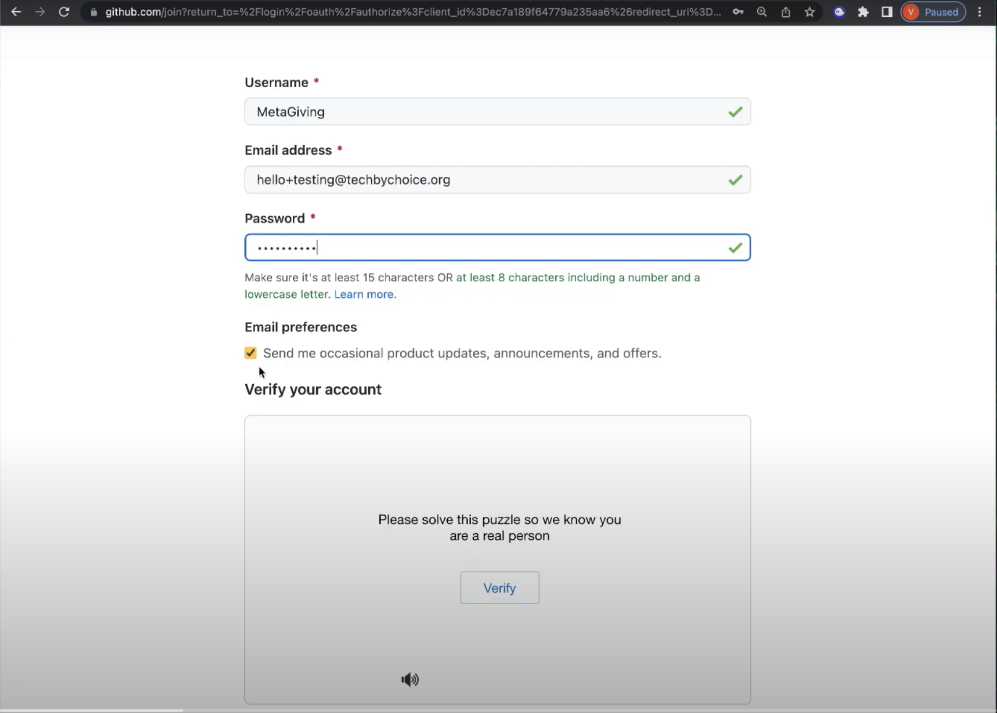 Image of Github Screen to make a Github account