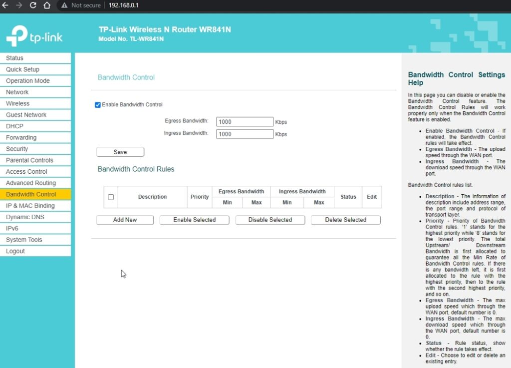 What a standard Admin panel looks like