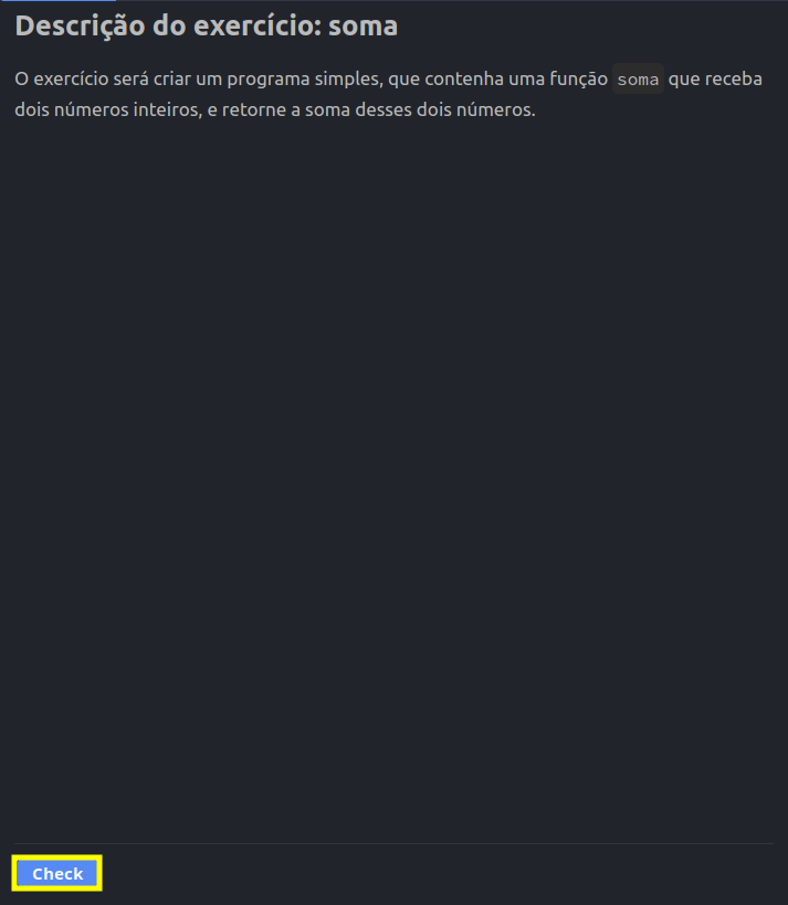 botão check no painel preview