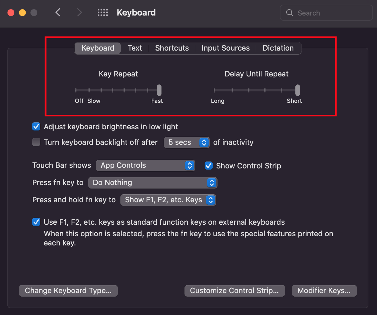 keyboard Cursor - preferences