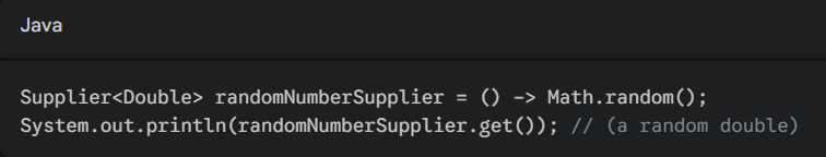 Random number supplier example