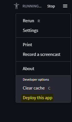 Toggle Bar for Deployment