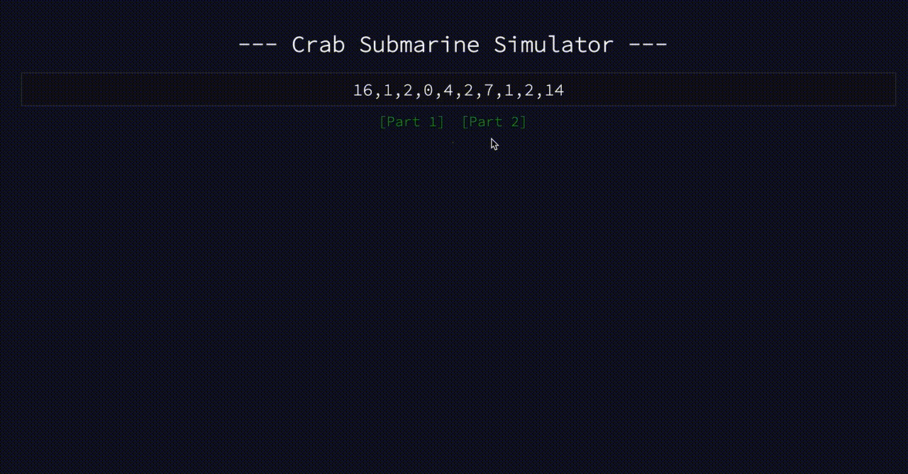 Interactive crab migration tool