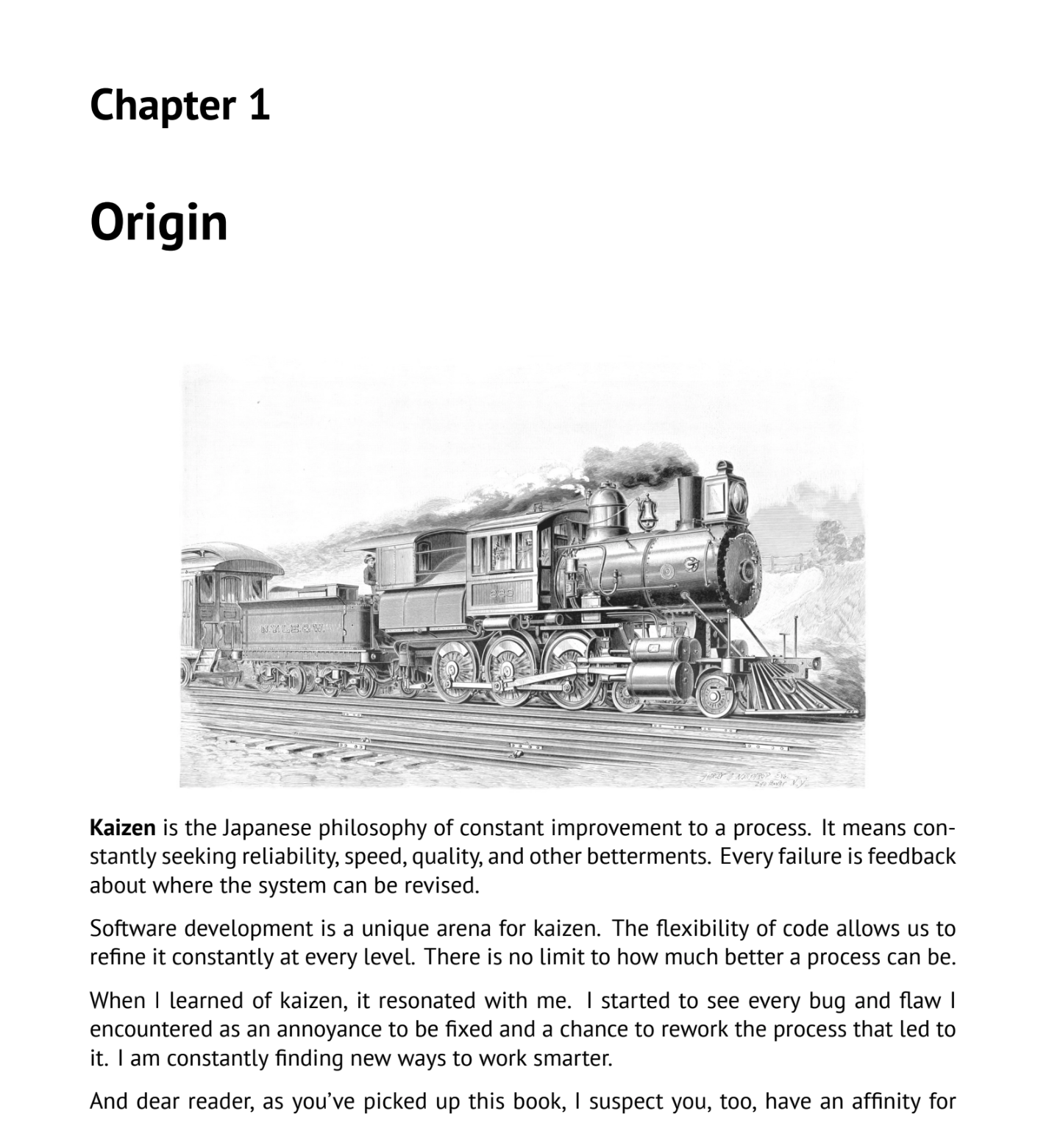 First page of the book
