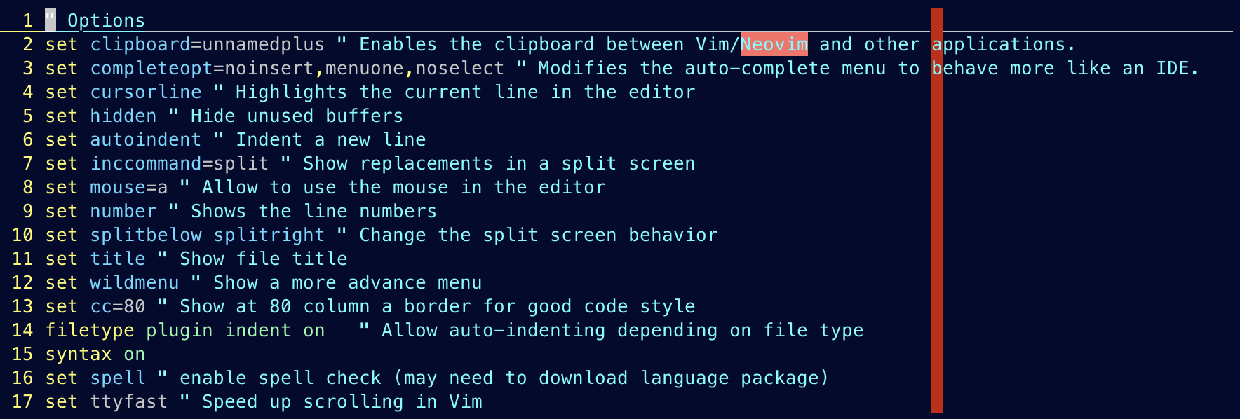 Setup init.vim