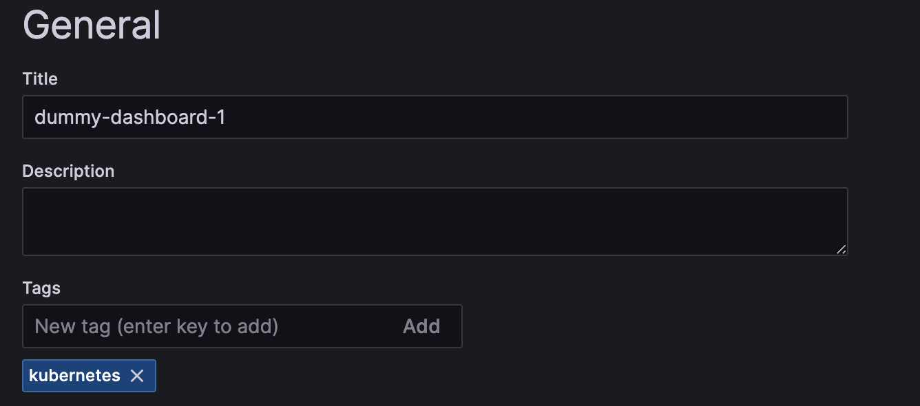 Name and tag dashboard
