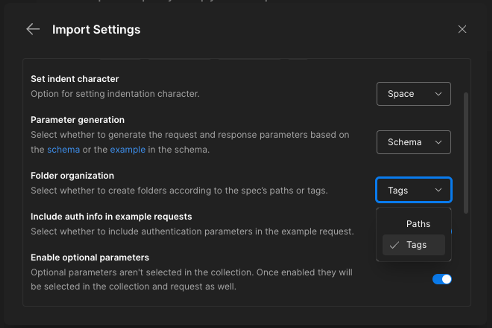 Changing Postman to Tags