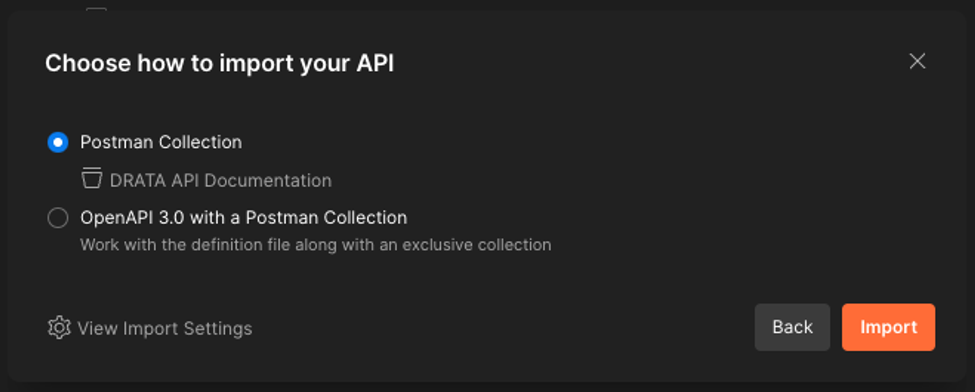 Importing the Postman Collection