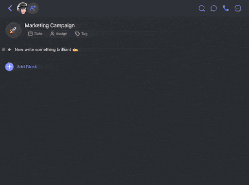 Taskade AI planning a marketing campaign