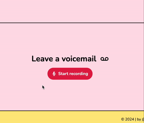 Record a voicemail