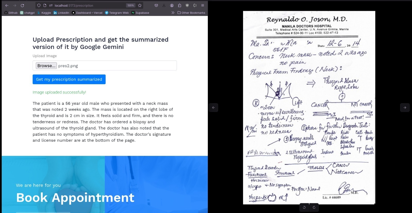 prescription summary