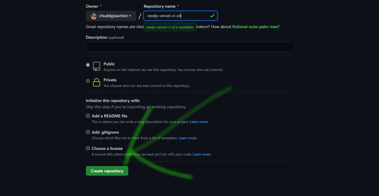  \click on Create Repository