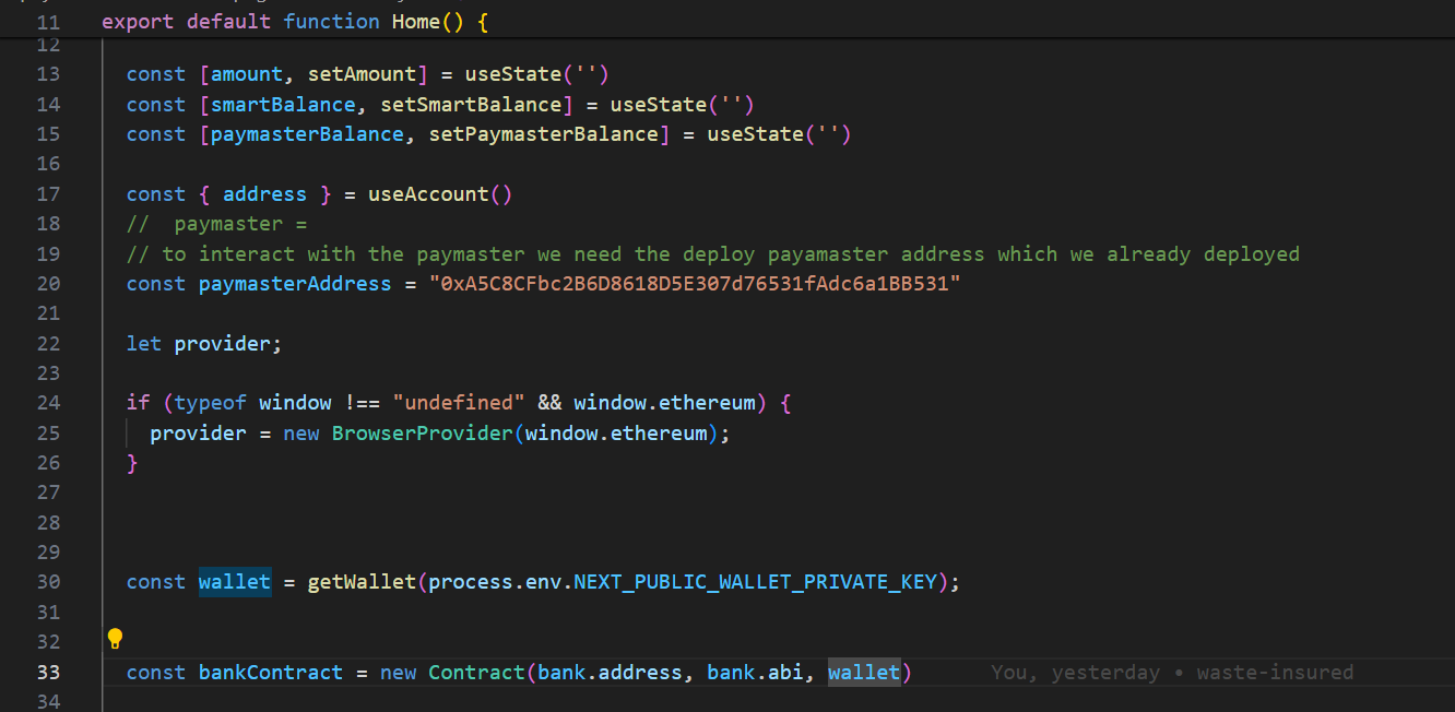 nextjs with paymaster zksync