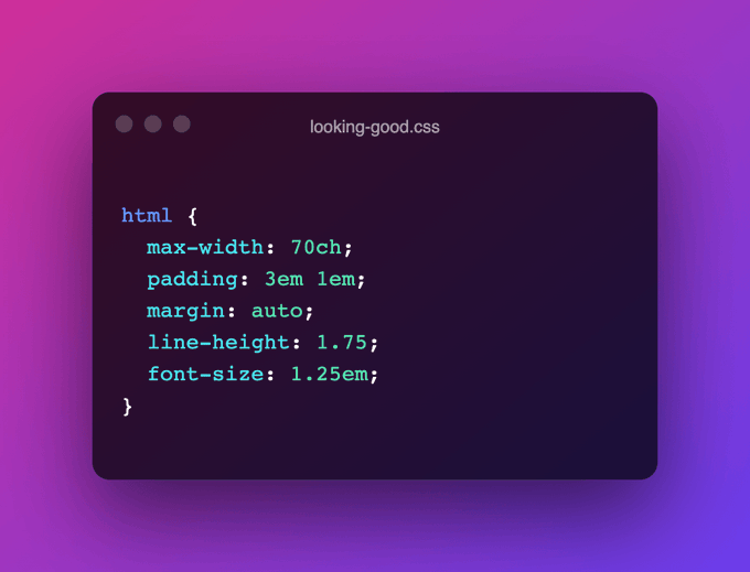 100 Bytes of CSS to look great everywhere