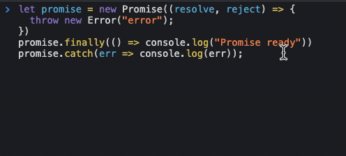 rejected promise finally demo
