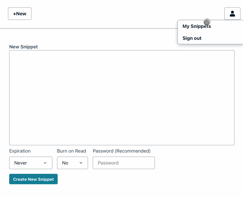 capture of manage snippets view