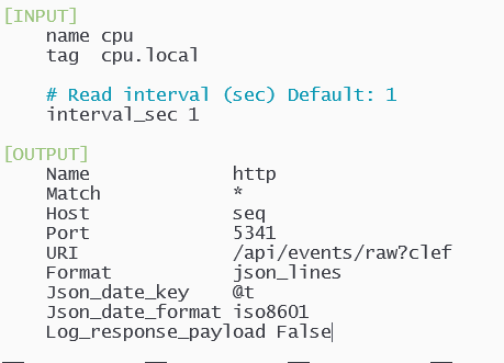 after pasting the config