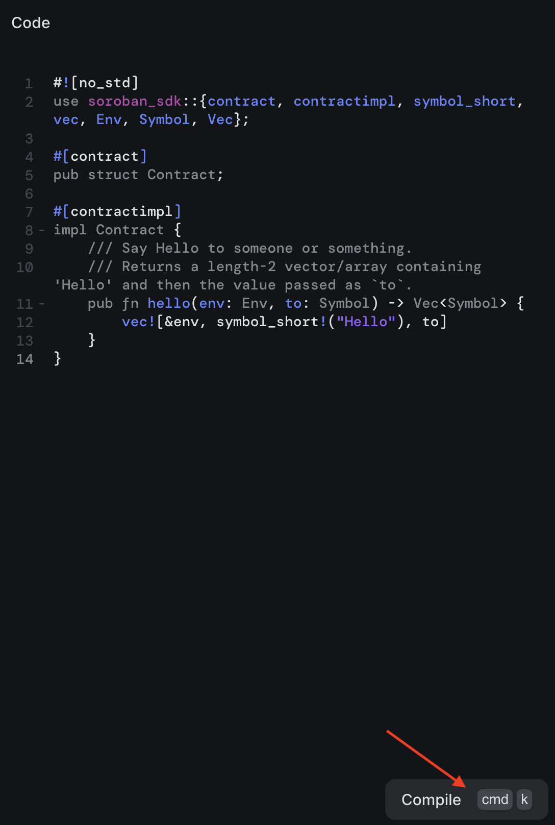 Rust smart contract compile