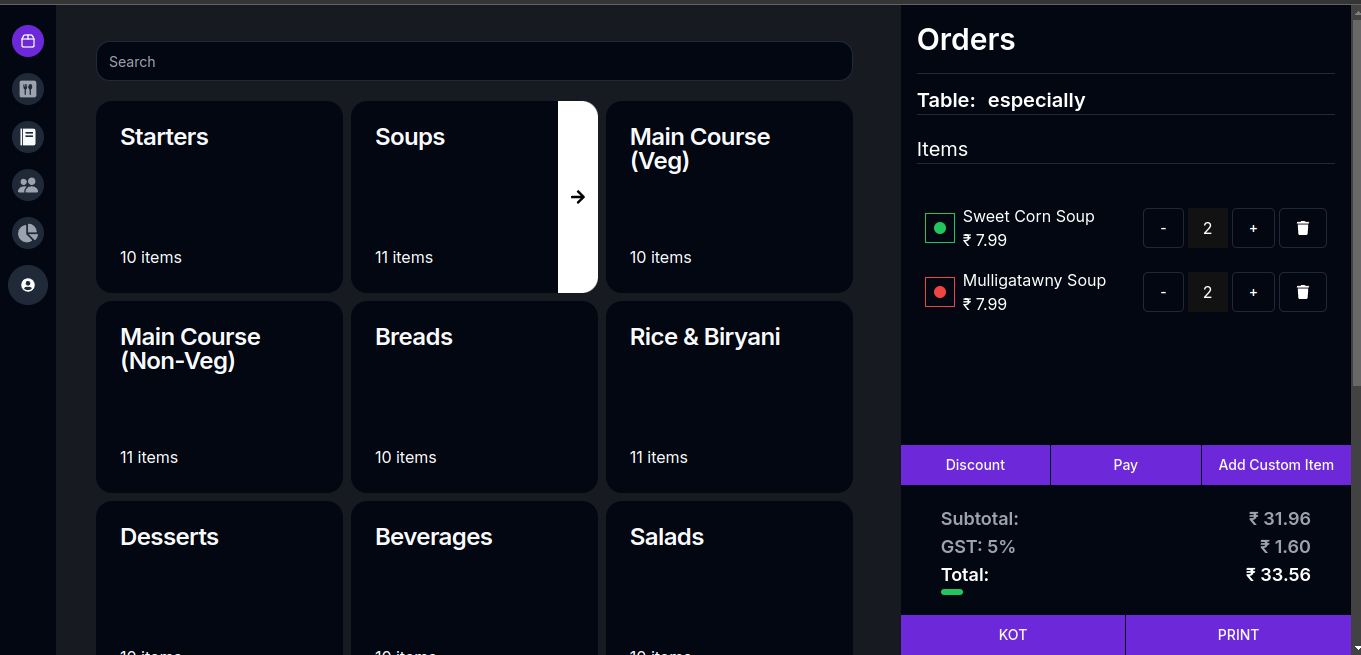 A resturant pos software