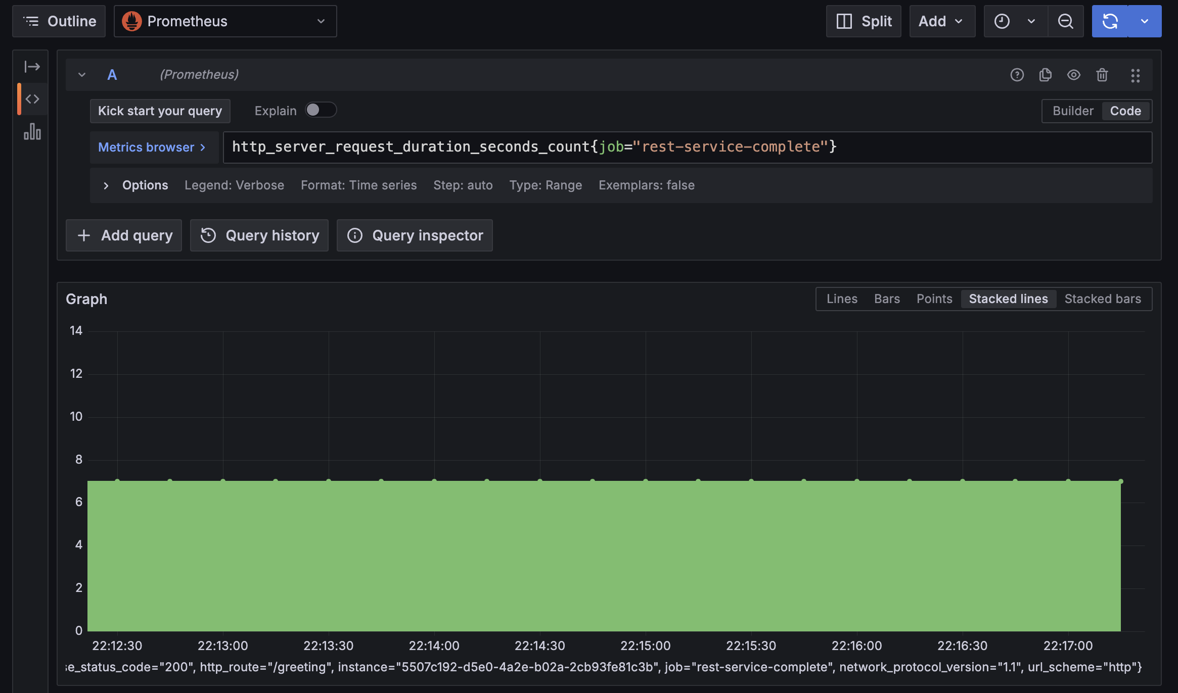Metrics preview