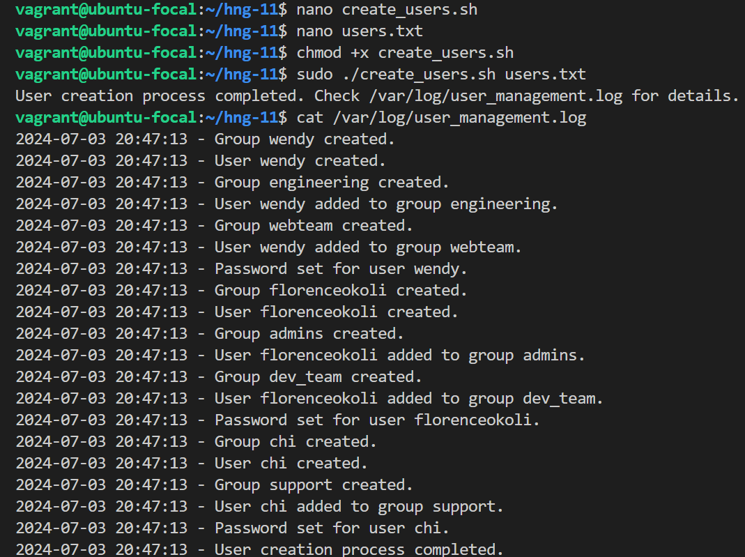 Management Log File