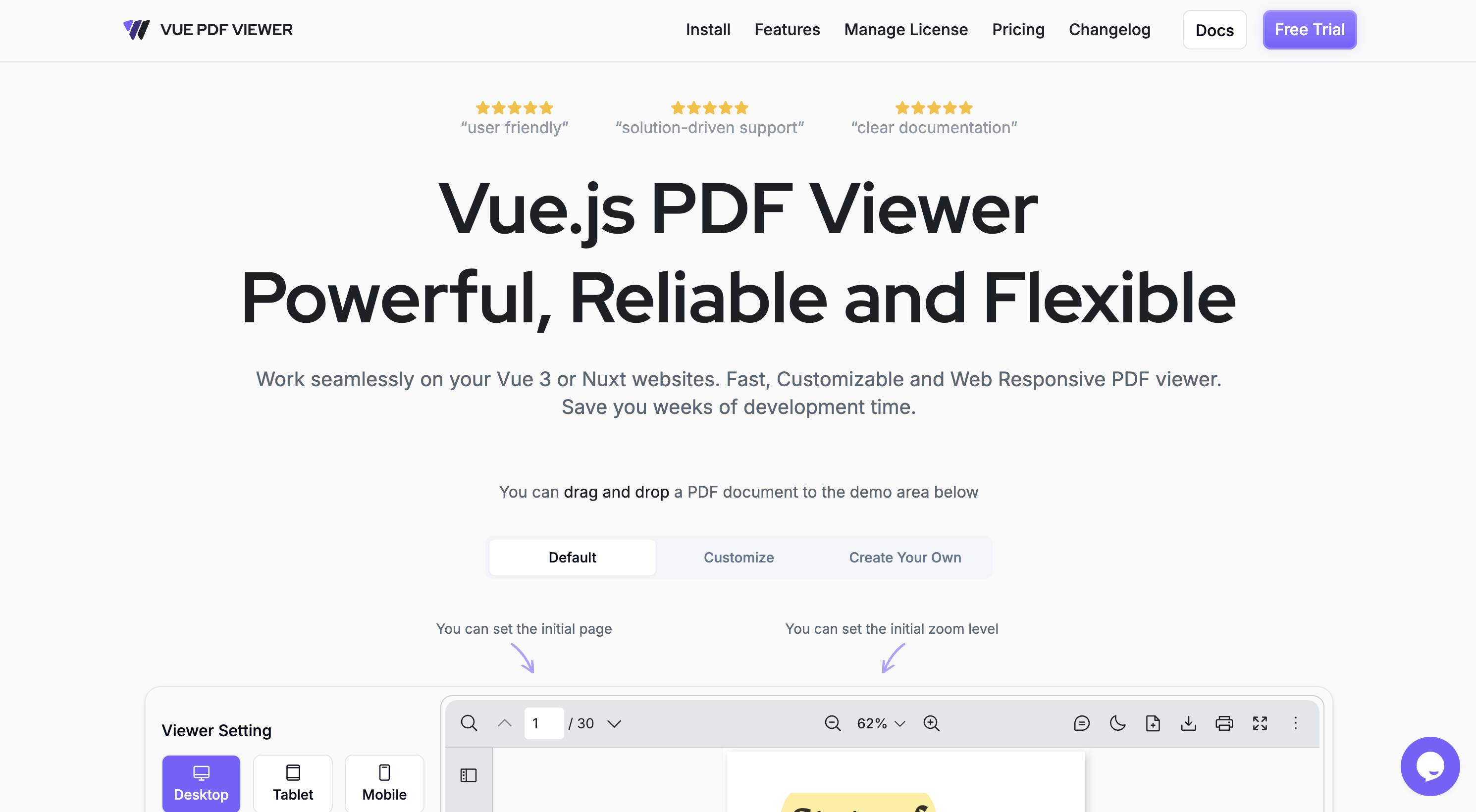 Screenshot of Vue PDF Viewer
